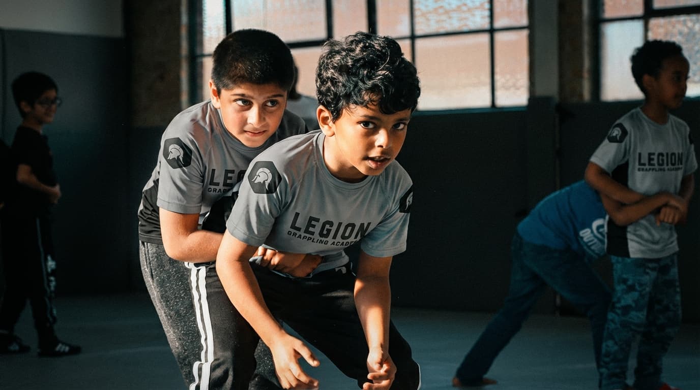 Boys Wrestling Training