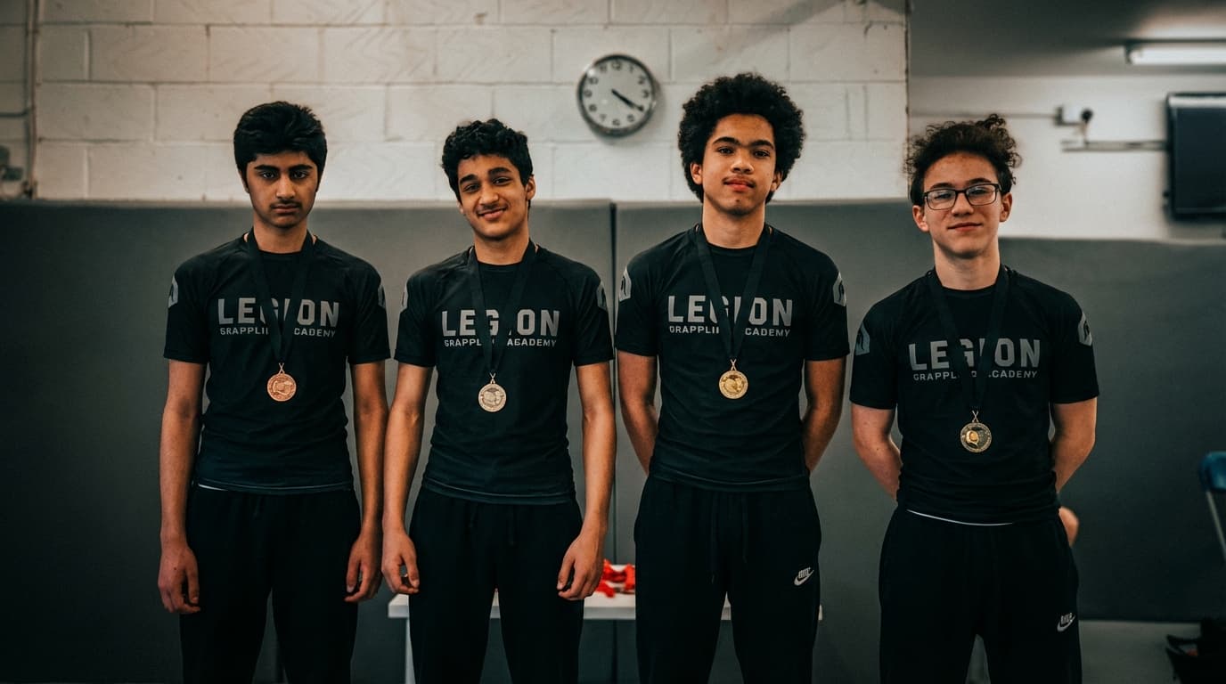 Team photo with medals